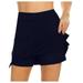 Women Boho Floral Printed A Line Skirt Active Performance Skort Lightweight Skirt for Running Tennis Golf Sport