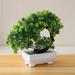 Mini Potted Fake Plants Artificial Plastic Eucalyptus Plants Artificial Plants Welcome Pine Bonsai Simulation Artificial Potted Plants for Home Office Desk Room Decor