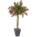 Nearly Natural 6.5â€™ Bougainvillea Artificial Tree in Decorative Planter