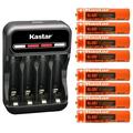 Kastar 8-Pack Battery and CMH4 Smart USB Charger Compatible with Panasonic KX-TG9342 KX-TG9342T KX-TG9343 KX-TG9343S KX-TG9343T KX-TG9344 KX-TG9344PK KX-TG9344T KX-TG9345 KX-TG9345BP KX-TG9345PK