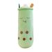 Surakey Long Throw Pillow Plush Toys 35.4 Inchs Milk Tea Cup Stuffed Toy for Home Office Car Green