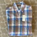 J. Crew Shirts | Mens, Nwt Jcrew, Xs Slim Plaid Button Down Shirt | Color: Blue/Cream | Size: Xs Slim Fit