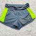 Nike Shorts | Nike Dri-Fit Womens Athletic Shorts Neon Green Gray Fold Over Waist Size Small | Color: Gray | Size: S
