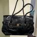 Coach Bags | Coach Black Large Hampton Leather Satchel 12461 | Color: Black/Purple | Size: Os