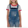 Levi's Bottoms | Levi's Kids Girls Denim Distressed Adjustable Shortall Short Overalls Size 16 | Color: Blue | Size: 16g