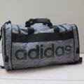 Adidas Bags | Adidas Duffle Bag Medium Santiago Gym Travel Carry On Trifold Onix Jersey Black | Color: Gray | Size: Os