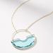 Anthropologie Jewelry | Anthropologie Blue Glass Pendant Drop Necklace | Color: Blue/Gold | Size: Os