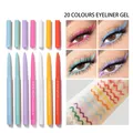 Crayon Eyeliner Gel Facile à vitation pour Femme Coloré Blanc Jaune Bleu Stylo Eye Liner Crème