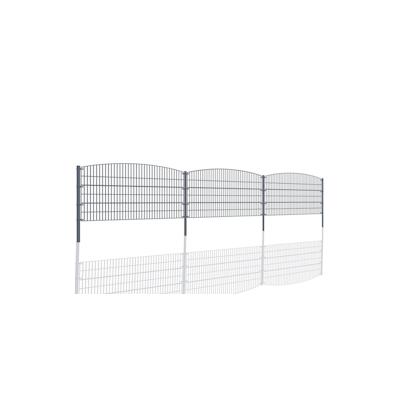 Aileenstore Gartenzaun Mattenzaun Doppelstabmattenzaun Anthrazit Grau Rund 0,8 m x 30 m Image