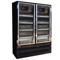 Howard-McCray GF65BM-B-FF-LED 78" 3 Section Display Freezer w/ Swing Doors - Bottom Mount Compressor, Black, 115v, 65 Cu. Ft., LED Lights