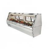 Howard-McCray R-CFS35-10-S-LED 119" Full Service Fish/Poultry Case w/ Straight Glass - (1) Level, 115v, Silver