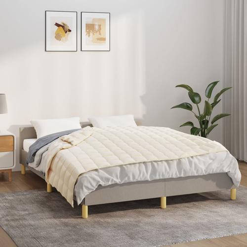 vidaXL Gewichtsdecke Hellcreme 152×203 cm 7 kg Stoff