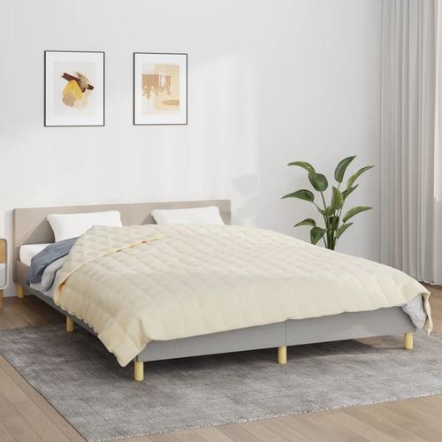 vidaXL Gewichtsdecke Hellcreme 200×220 cm 9 kg Stoff