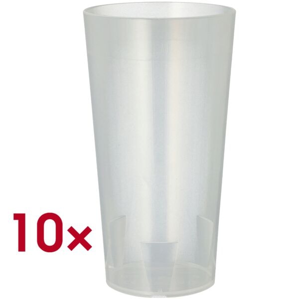 Papstar 10er-Pack Mehrweg-Trinkbecher 0,4 l unzerbrechlich transparent Image