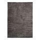 Tapis tissé plat coton noir et reflet lumière anthracite 160x230