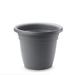 Crescent Garden In/Outdoor Emma Round Plastic Flower Pot Charcoal Colored Planter 9 Inches