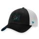 "Casquette Snapback authentique Pro Trucker Snapback San Jose Sharks de marque Fanatics noir/blanc pour homme"