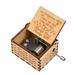 Dcenta Vintage Wooden Music Box Palm-size Hand Crank Wood Case Musicbox Beautiful Carved Wooden Musical Gadget with Melody You are My Sunshine for Mum Dad Wife Husband Christmas Birthday Gift