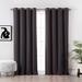 Best Home Fashion, Inc. Solid Grommet Blackout Thermal Curtain Panels Polyester in Gray | 90 H in | Wayfair GROM-90-DK.GREY