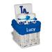 White Los Angeles Dodgers Personalized Small Gift Basket