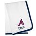 White Atlanta Braves Personalized Baby Blanket