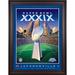 2005 Patriots vs Eagles Framed 36" x 48" Canvas Super Bowl XXXIX Program