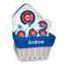 Newborn & Infant White Chicago Cubs Personalized Medium Gift Basket