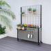 EverBloom Wood Plastic Composite Elevated Planter w/ Trellis Composite in Gray | 57 H x 36 W x 12 D in | Wayfair K2215G