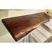 Steel Oak Walnut Solid Wood Floating Shelf w/ Live Edge Wood in Brown | 2 H x 42 W x 12 D in | Wayfair WAL42ST