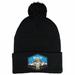 Nike Accessories | Busch Light Mountain Escape 12 In Knit Pom-Pom Top Beanie- Black | Color: Black | Size: Os