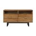 Loon Peak® Sagamore 4 Drawer 59" W Solid Wood Double Dresser Wood in Brown | 33 H x 59 W x 20 D in | Wayfair F9DED696FFC74D3184A7B90A8E6BF546