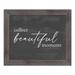 Trinx Collect Beautiful Moments - Picture Frame Textual Art Plastic/Acrylic in Black | 16 H x 20 W x 0.75 D in | Wayfair