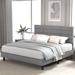 Latitude Run® Mobolaji Panel Bed Upholstered/Metal/Cotton in Gray | 45.7 H x 55 W x 77 D in | Wayfair 2AC7BF607B454011B85B0733F1D581DE