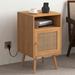 Bay Isle Home™ Jimmie Solid + Manufactured Wood Nightstand Wood in Brown | 27.56 H x 15.7 W x 15.35 D in | Wayfair E46C158C8F11487F9E5B0E4C76E91BD5