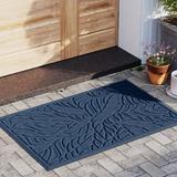 Matterly WaterHog Tropical Leaves 23 in. X 35 in. Indoor Outdoor Door Mat Synthetics in Blue/Black | 35 H x 23 W x 0.37 D in | Wayfair 20908610023