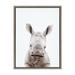 Ebern Designs Sylvie Animal Studio Baby Rhino Framed Canvas By Amy Peterson Art Studio 18X24 Canvas in Gray/White | 18 H x 24 W x 1.62 D in | Wayfair