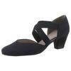 Spangenpumps ARA "TOULOUSE", Damen, Gr. 8 (42), blau (dunkelblau), Textil, unifarben, elegant, Schuhe, Abendschuh, Festtagsschuh, Trichterabsatzmit elastischen Riemchen