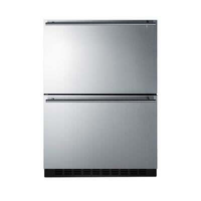 Summit ADRF244OS 24"W Outdoor Undercounter Refrigerator w/ 1 Section & 1 Drawers - 115v, Silver