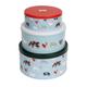 Farmyard Set Of 3 Round Cake Tins Blue