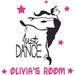 Design W/ Vinyl Just Dance Quote Dancing Cartoon Customized Wall Decal - Custom Personalized Name | 16 H x 16 W in | Wayfair zoe 670a