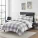 Sweet Home Collection Herringbone Weave Buffalo Check Bed in a Bag Comforter & Sheet Set - Polyester/Polyfill/Microfiber in Gray | Wayfair