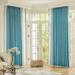 Visionary Home Cotton Blend Solid Color Room Darkening Thermal Pinch Pleat Curtain Panels in Green/Blue/Black | 45 W in | Wayfair CLBLU02108