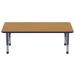 Factory Direct Partners Rectangle T-Mold Adjustable Height Activity Table w/ Standard Ball Glide Legs Laminate/Metal | 30 H in | Wayfair 10024-OKNV