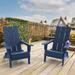 Red Barrel Studio® Plastic/Resin Folding Adirondack Chair Plastic/Resin in Blue | 38.6 H x 30.3 W x 35.1 D in | Wayfair