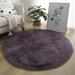 Gerich Soft Shaggy Rug Anti-Slip Fluffy Rugs Large Shaggy Rug Super Soft Mat Living Room Bedroom Carpet Gray Purple
