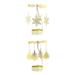 2Pcs Aureate Rotating Candle Holder Revolving Candlestick Party Home Layout Bar Indoor Fireplace Holiday Decor Snowflake Tree