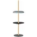 Pablo Lighting Nivel Rechargeable LED Floor Lamp Lamp With Tray - NIVE FLR OAK BLU + NIVE PED TRAY BLK