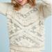 Anthropologie Sweaters | Anthropologie Amadi Texture-Stitched Faux Fur Sweatshirt In Ivory | Color: Gray/White | Size: M