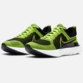 Nike Shoes | Nike React Infinity Flyknit 2 Volt/Black Men's Running Shoe Size 9 | Color: Black/Green | Size: 9