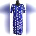 Lularoe Dresses | Early Lularose Blue Julia Dress W/ White X's, Mid Length, Xs | Color: Blue/White | Size: Xs